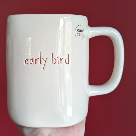 โSOLDโRae Dunn EARLY BIRD Double Sided Chicken ๐ Mug - Picture 2 of 5